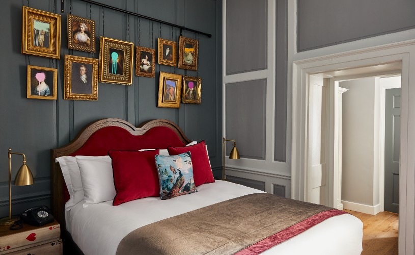 Literary themed bedroom at Hotel Indigo in Bath